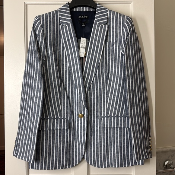 J.Crew Alfie blazer in striped linen BX807 - Picture 8 of 11